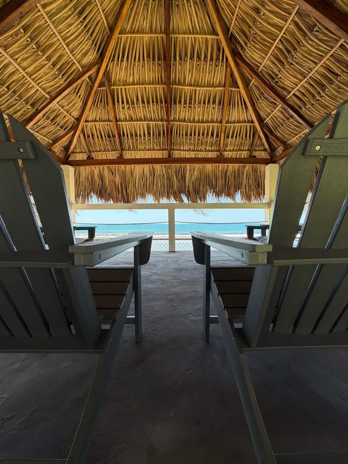 Beachside palapa facing the Pacific Ocean