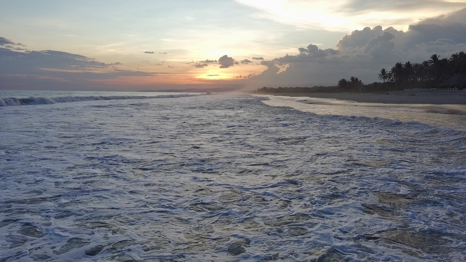 Dramatic sunset over the Pacific from Playa Amatecampo